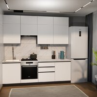 ВерсоМебель Эко Премиум 2.4 (белый фасадный/ст. мрамор лацио) Image #7