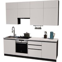 ВерсоМебель Эко Премиум 2.4 (белый фасадный/ст. мрамор лацио)