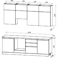 ВерсоМебель Эко Премиум 2.4 (белый фасадный/ст. мрамор лацио) Image #8