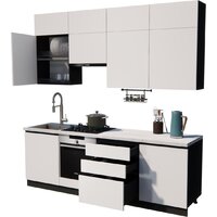 ВерсоМебель Эко Премиум 2.4 (белый фасадный/ст. мрамор лацио) Image #2