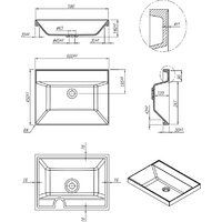 Умывальник Roxen Mila 60-NH 3001160-NH - Превью изображения №4 — Интернет-Магазин TECNO.BY