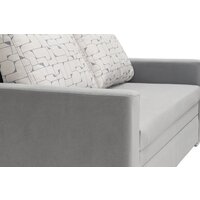 Krones Афродита 195x100 (велюр/жаккард/серый/рисунок молочно-серый) Image #5