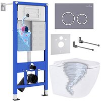 Roxen Antares Tornado в комплекте с инсталляцией StounFix Dual Fresh 6 в 1 968349 (кнопка: серый бетон)