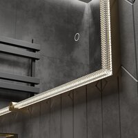 Roxen Зеркало Cler c подсветкой 510010-90 (90x70) в рельефной полимерной раме Image #6