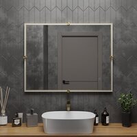 Roxen Зеркало Cler c подсветкой 510010-90 (90x70) в рельефной полимерной раме Image #2