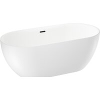 Wellsee Chic Riviera 179x84,5 236803003 (отдельностоящая ванна белый глянец, экран, ножки, сифон-автомат матовый черный) Image #2