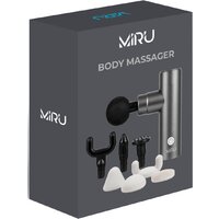 Перкуссионный массажер Miru BM-18 (8 насадок, серый) - Превью изображения №3 — Интернет-Магазин TECNO.BY