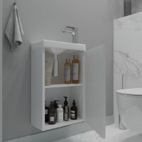 ЗОВ Тумба под умывальник Монови Слим 40 S40LW0LW9268 (белый матовый) Image #4