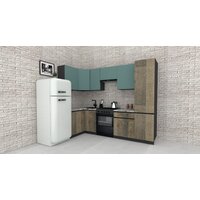 ВерсоМебель Эко-7 1.2x2.6 левая (сумеречный голубой/дуб гранж песочный/ст.альберика) Image #2