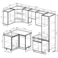 ВерсоМебель Эко-7 1.2x2.6 левая (сумеречный голубой/дуб гранж песочный/ст.альберика) Image #6