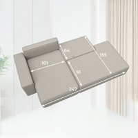 Лига диванов Лига-079 левый 129811L (рогожка амур 02 бежевый) Image #12