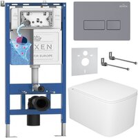 Roxen Berg в комплекте с инсталляцией StounFix Dual Fresh 6 в 1 967236 (кнопка: бетон)