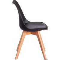 TetChair Tulip дерево/пластик/экокожа (черный) Image #2
