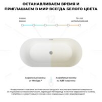 Wellsee Air Gap R 166x77 23860101R (отдельностоящая ванна белый глянец, экран, ножки, сифон-автомат хром) Image #7