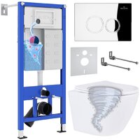 Roxen Antares Tornado в комплекте с инсталляцией StounFix Dual Fresh 6 в 1 968340 (кнопка: хром глянцевый)