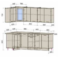 Интерлиния Мила 12x22 (белый платинум/белый платинум глянец/дуб бунратти) Image #4