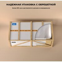 Wellsee L’aster 175x85 236301004 (отдельностоящая ванна белый глянец, экран, ножки, сифон-автомат золото) Image #9