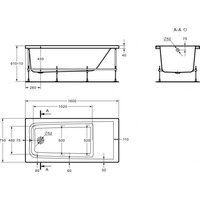 Ванна Roca Elba 160x75 7248619000 - Превью изображения №10 — Интернет-Магазин TECNO.BY