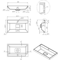 Умывальник Roxen Mila 60 Slim S-3001160 - Превью изображения №3 — Интернет-Магазин TECNO.BY