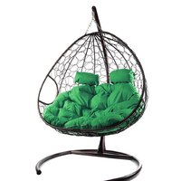 M-Group Для двоих 11450204 (коричневый ротанг/зеленая подушка) Image #3