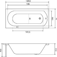 Lauter Haven 150x75 21202005 (с ножками, лицевым черным и торцевым экраном) Image #23