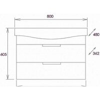 Onika Тумба с умывальником Девис 80.13 108048 + Беверли-80 Image #5