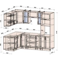 Интерлиния Тренд 1.68x2.4 ВТ левая (океан/океан/дуб бунратти) Image #5