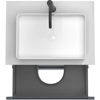 ЗОВ Тумба под умывальник Дион 80 D80LHO0M7015МKV5-KP13W (графит матовый/дуб) Image #2