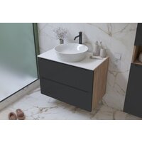 ЗОВ Тумба под умывальник Дион 80 D80LHO0M7015МKV5-KP13W (графит матовый/дуб) Image #4