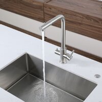 Смеситель GranFest QUARZ GF-Z5421 (нержавеющая сталь) - Превью изображения №2 — Интернет-Магазин TECNO.BY