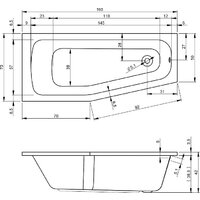 Ванна Riho Dola 160 R B045001005 - Превью изображения №2 — Интернет-Магазин TECNO.BY
