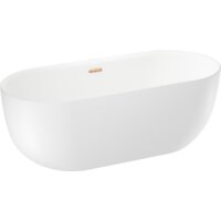 Wellsee Chic Riviera 170x76 236802004 (отдельностоящая ванна белый глянец, экран, ножки, сифон-автомат золото) Image #2