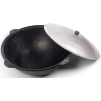 Chugun Invest Узбекский с алюминиевой крышкой (12 л, круглое дно) Image #3