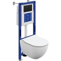 Cersanit Brasko Smart DPL EO Slim + Aqua 40 Smart M 69333 (с кнопкой Twins черный матовый)