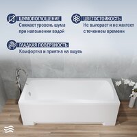 Ванна Lauter Bianca 150 21207150 (с ножками и сифоном 21Y11021 матовый черный) - Превью изображения №4 — Интернет-Магазин TECNO.BY