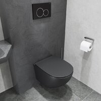Унитаз подвесной Lauter Sulzdorf + GROHE Solido 38811KF0 + панель GROHE 37131000 (черный с микролифтом) - Превью изображения №9 — Интернет-Магазин TECNO.BY