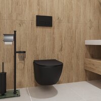 Унитаз подвесной Lauter Sulzdorf + GROHE Solido 38811KF0 + панель GROHE 37131000 (черный с микролифтом) - Превью изображения №13 — Интернет-Магазин TECNO.BY