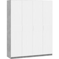 Трия Хилтон комбинированный с 4-мя дверями (ателье светлый/белый матовый)