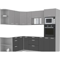 Интерлиния Мила Лайт 1.68x2.4 левая без столешницы (серебристый/антрацит)