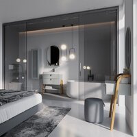 Lauter Тумба с умывальником Estel 70 + Solid Surface (светло-серый п/мат) Image #4