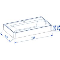 Lauter Тумба с умывальником Estel 70 + Solid Surface (светло-серый п/мат) Image #17