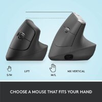 Вертикальная мышь Logitech Lift (графит) - Превью изображения №8 — Интернет-Магазин TECNO.BY