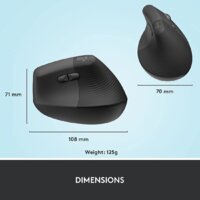 Вертикальная мышь Logitech Lift (графит) - Превью изображения №9 — Интернет-Магазин TECNO.BY