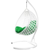 M-Group Капля Люкс 11030104 (белый ротанг/зеленая подушка) Image #2