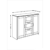 Mio Tesoro Сириус 2 двери и 3 ящика 117x95 2.02.03.340.5 (дуб венге) Image #5