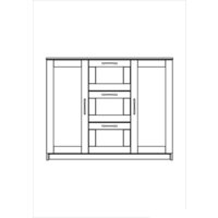 Mio Tesoro Сириус 2 двери и 3 ящика 117x95 2.02.03.340.5 (дуб венге) Image #4