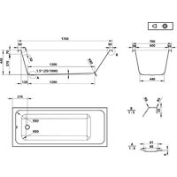 Ванна Roxen Modern 240140-1770 170x70 - Превью изображения №18 — Интернет-Магазин TECNO.BY