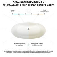 Wellsee L’aster 175x85 236301001 (отдельностоящая ванна белый глянец, экран, ножки, сифон-автомат хром) Image #7
