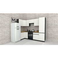 ВерсоМебель Эко-7 1.2x2.6 левая (белый фасадный/ст.золотистый дуб)