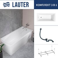 Lauter Aurora 160x70 21010060 (с каркасом и сифоном 21Y31010 хром)